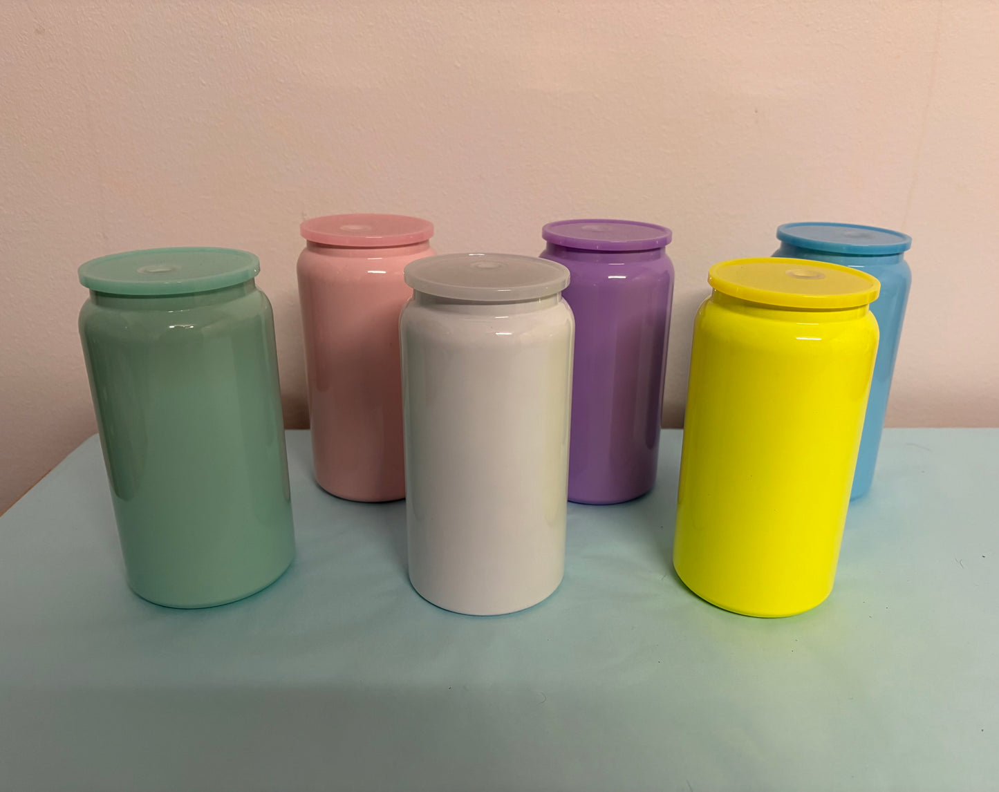 16oz Stainless Steel Macaron Tumbler - Assorted Colours