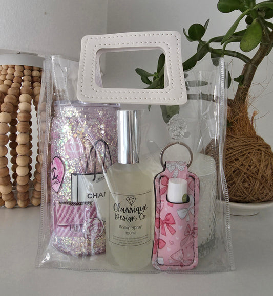 Pink & White Designer Inspired Gift Set