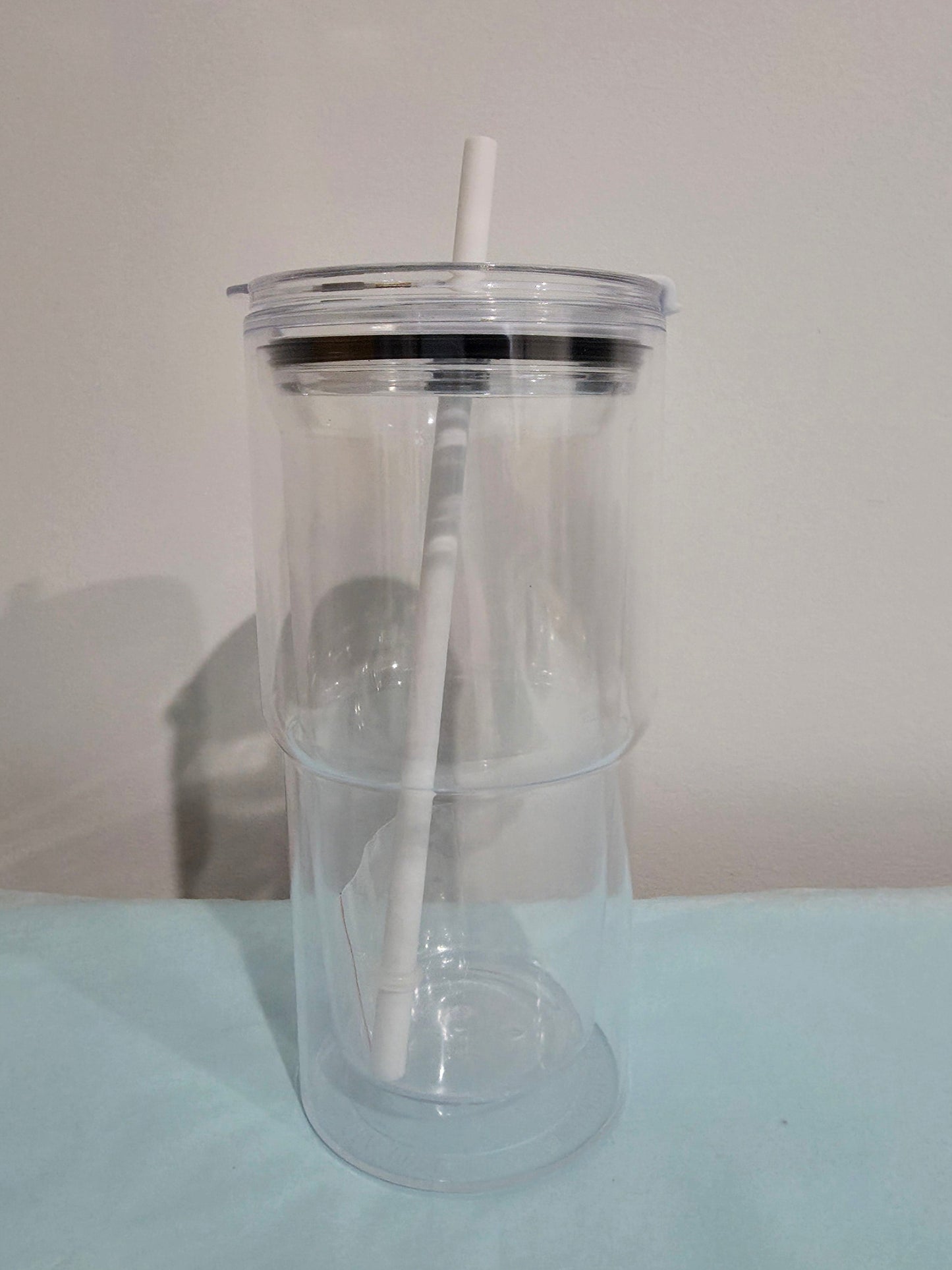 24oz Stanley Style Snow Globe Tumbler