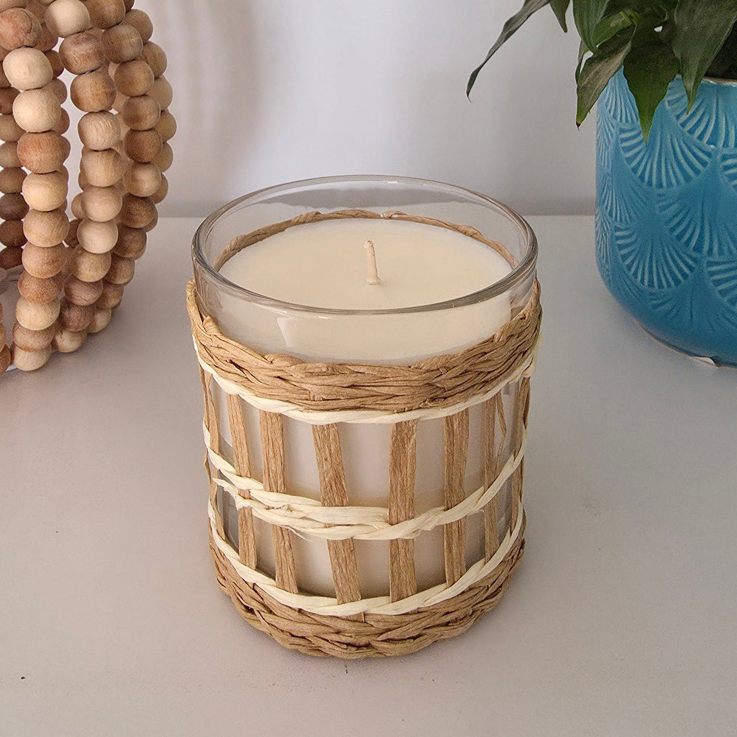 *SALE* Rattan Candle 400ml - White