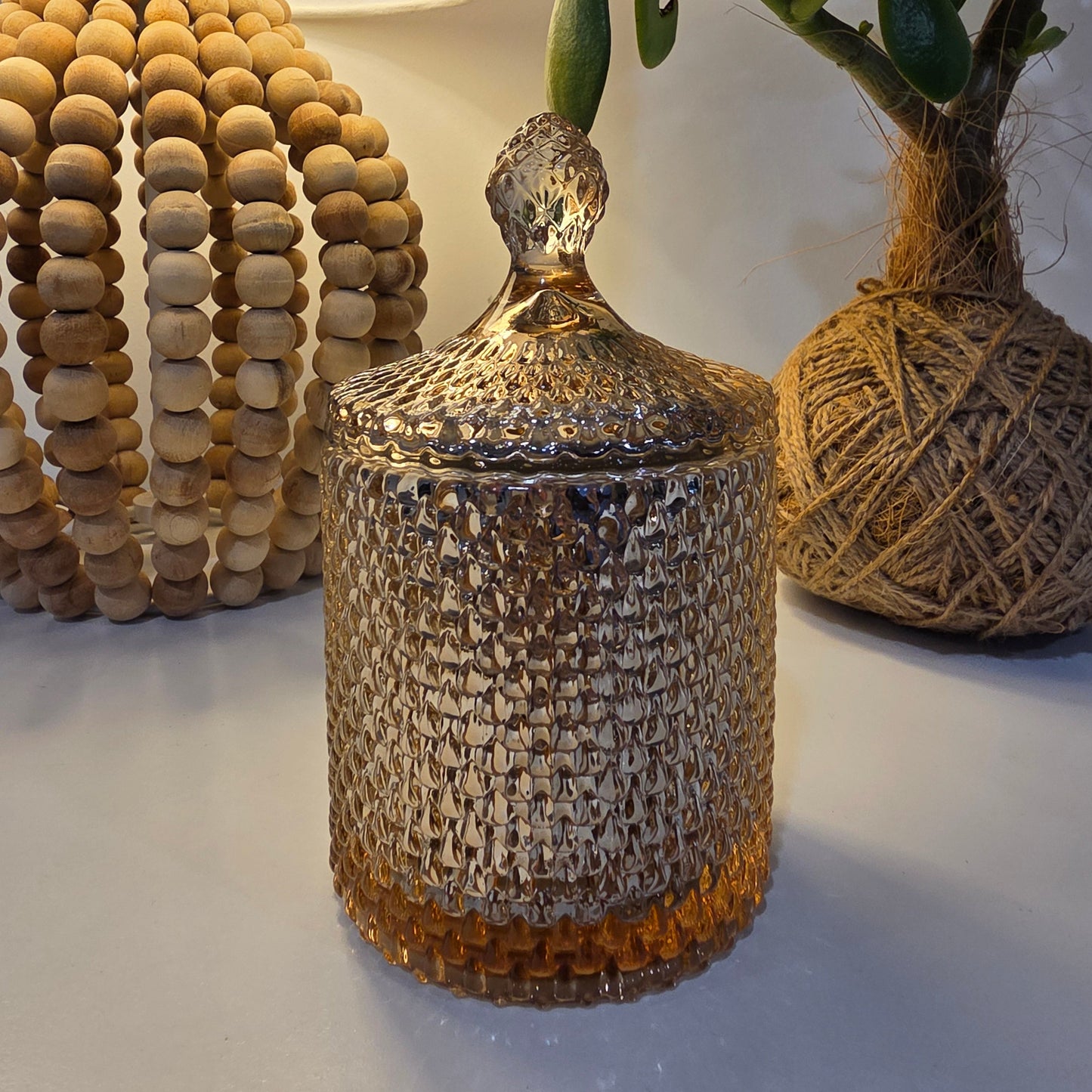 250ml Glass Geo Candle - Champagne