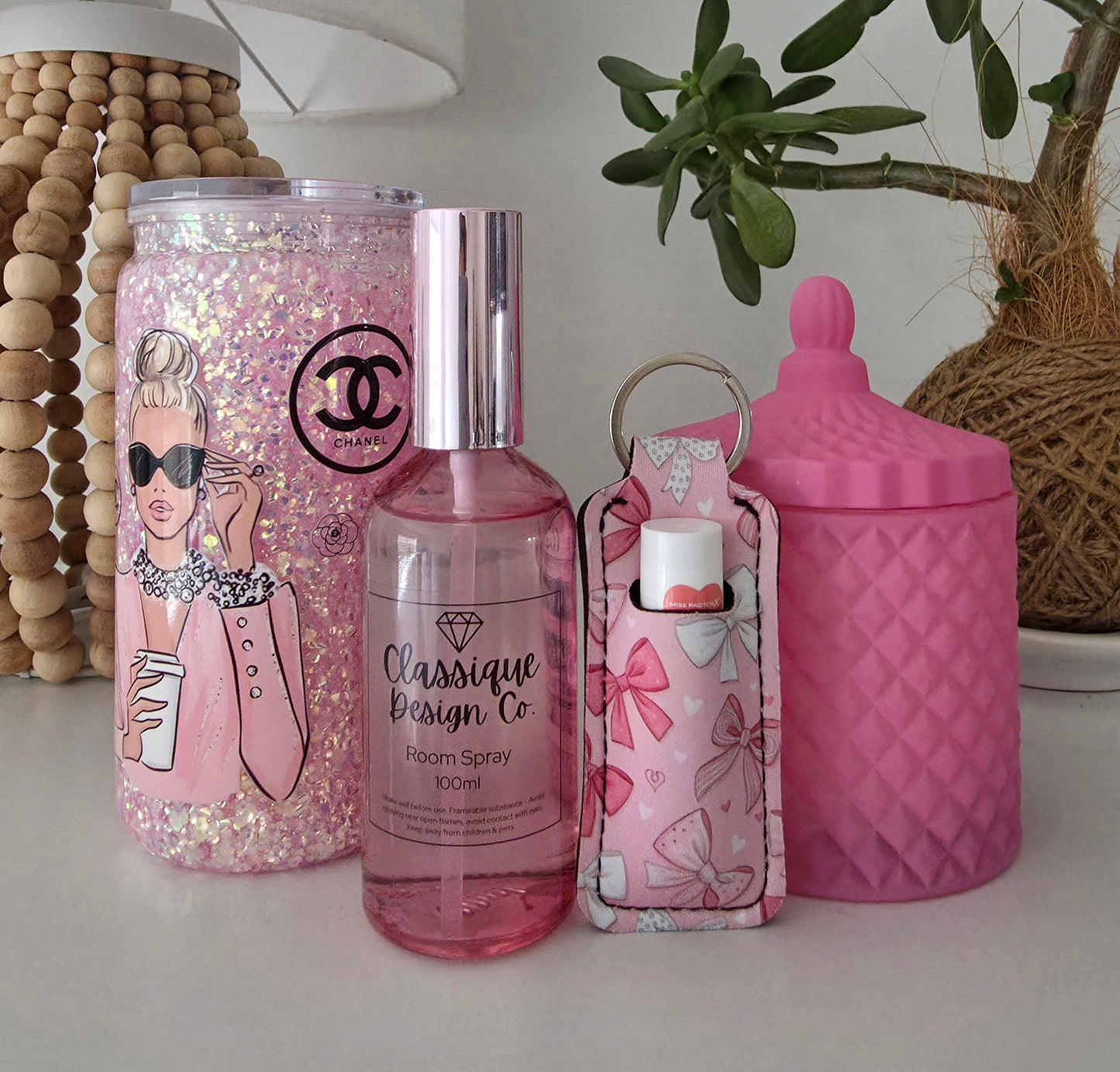 Pink Designer Inspired Gift Set