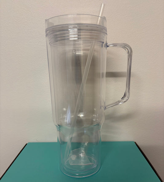 40oz Stanley Style Snow Globe Tumbler