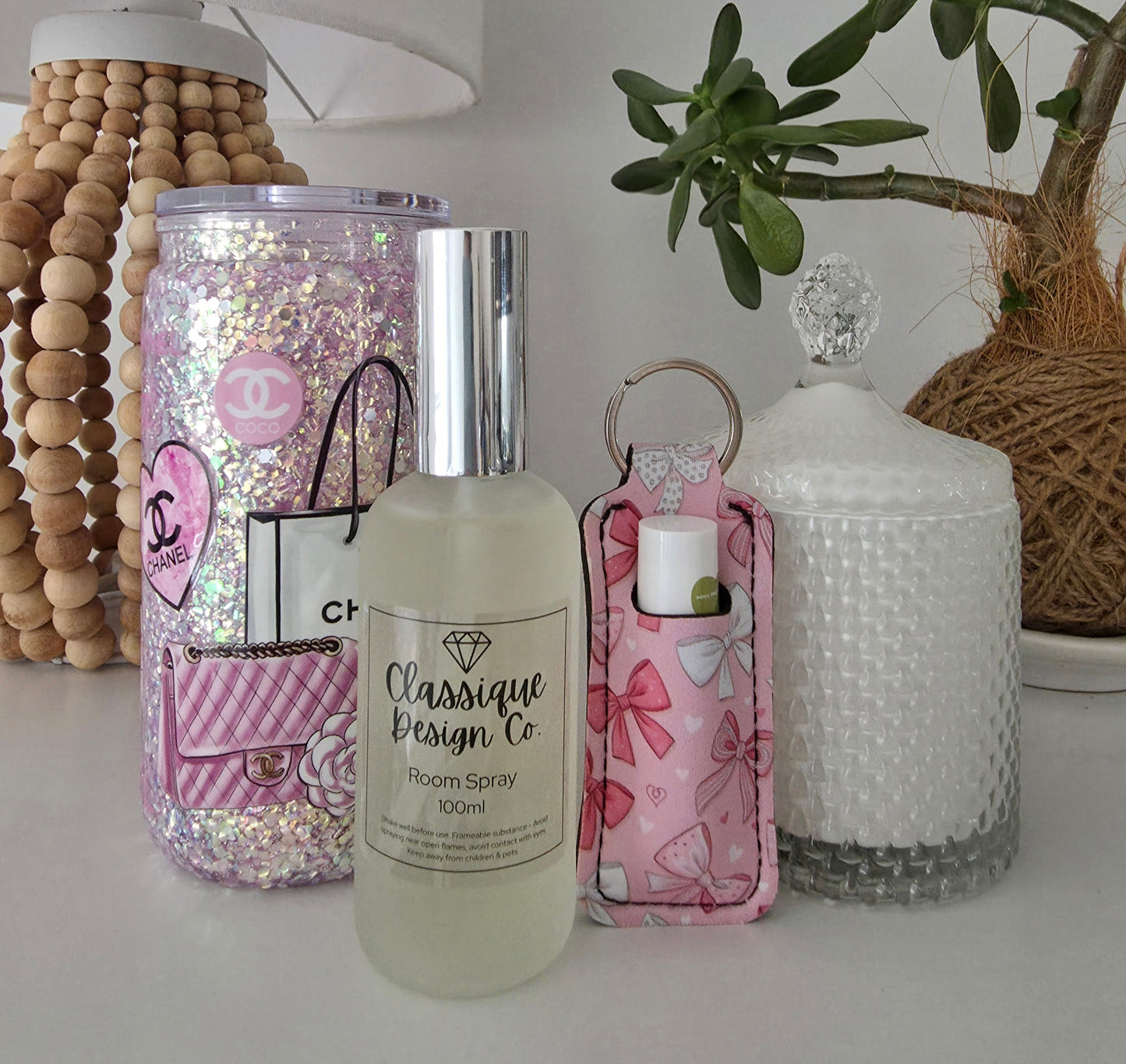Pink & White Designer Inspired Gift Set