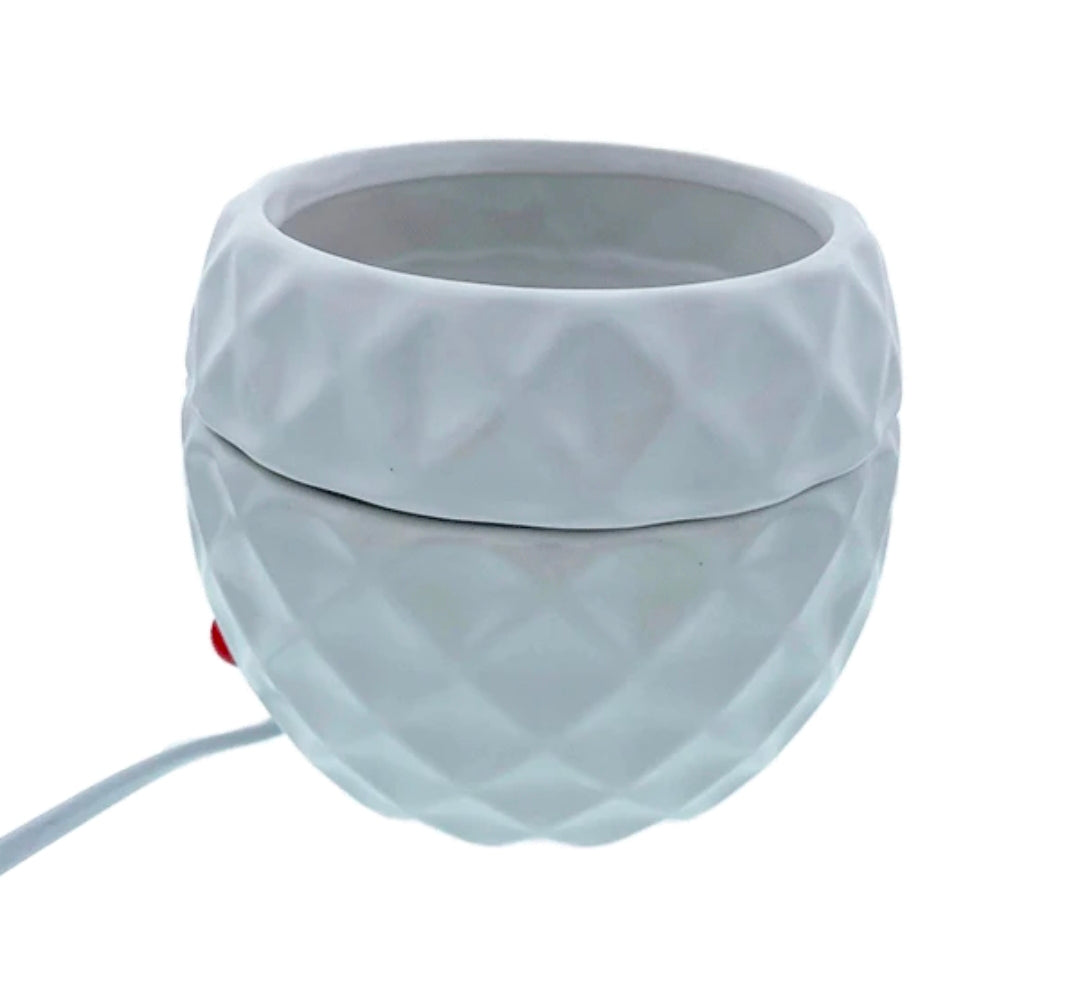 Electric Diamond Wax Warmer - White