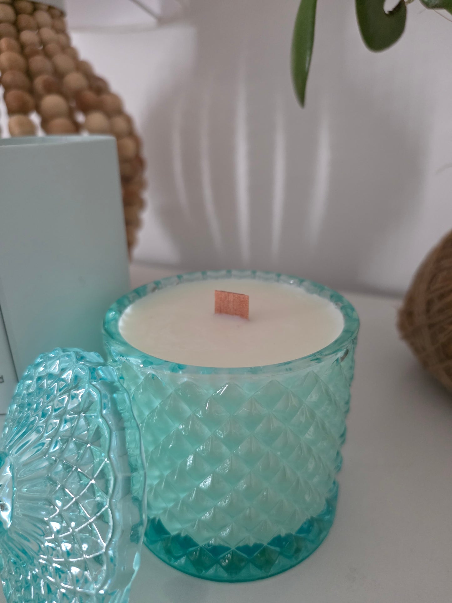 250ml Glass Geo Candle - Lagoon