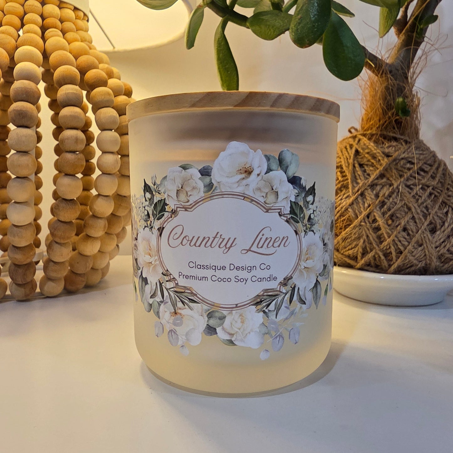 Country Linen 'Floral' Collection Candle 400ml